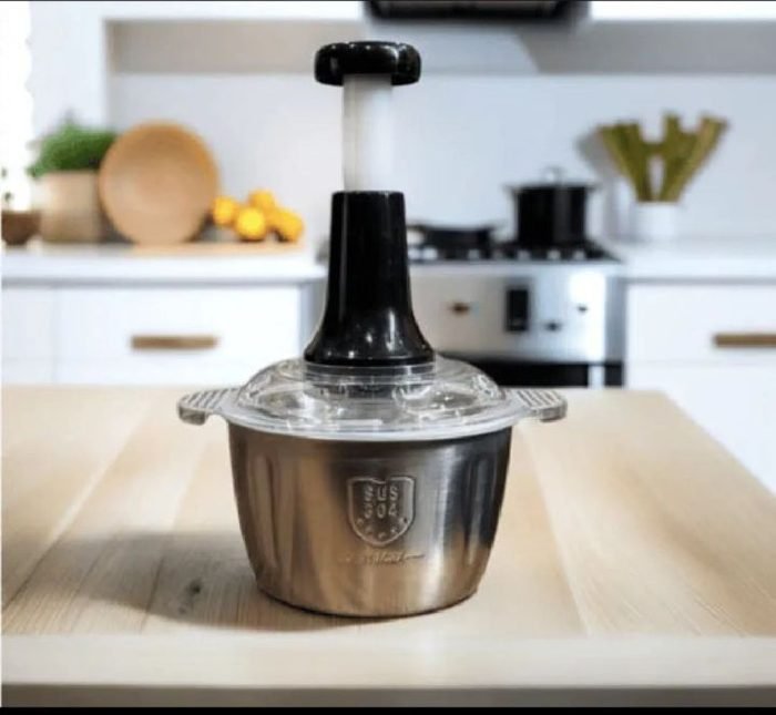 Manual chopper with fresh vegetables